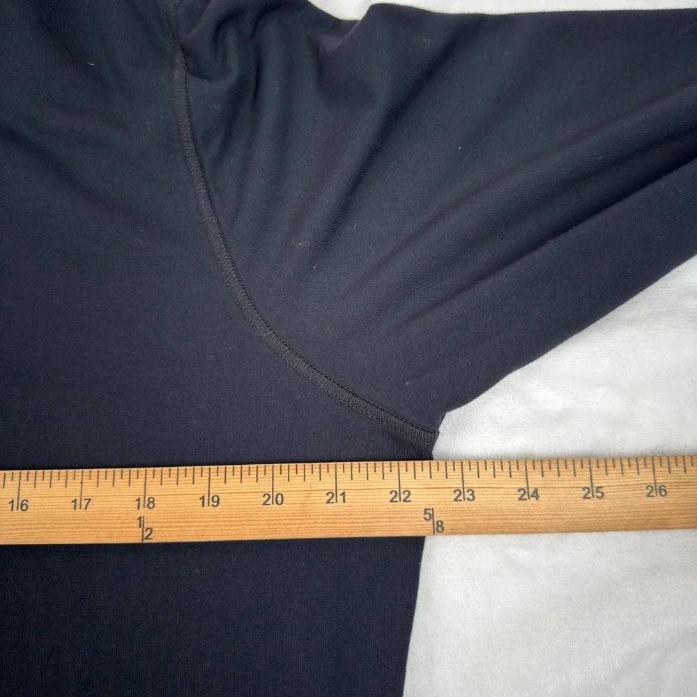 Travis Mathew Mens Black Quarter Zip Pullover Crown Royal Logo Fleece Large